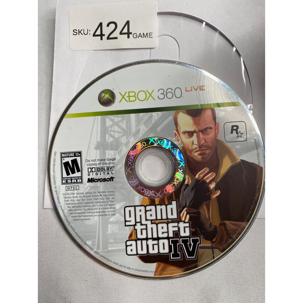 Grand Theft Auto IV GTA 4 Microsoft Xbox 360